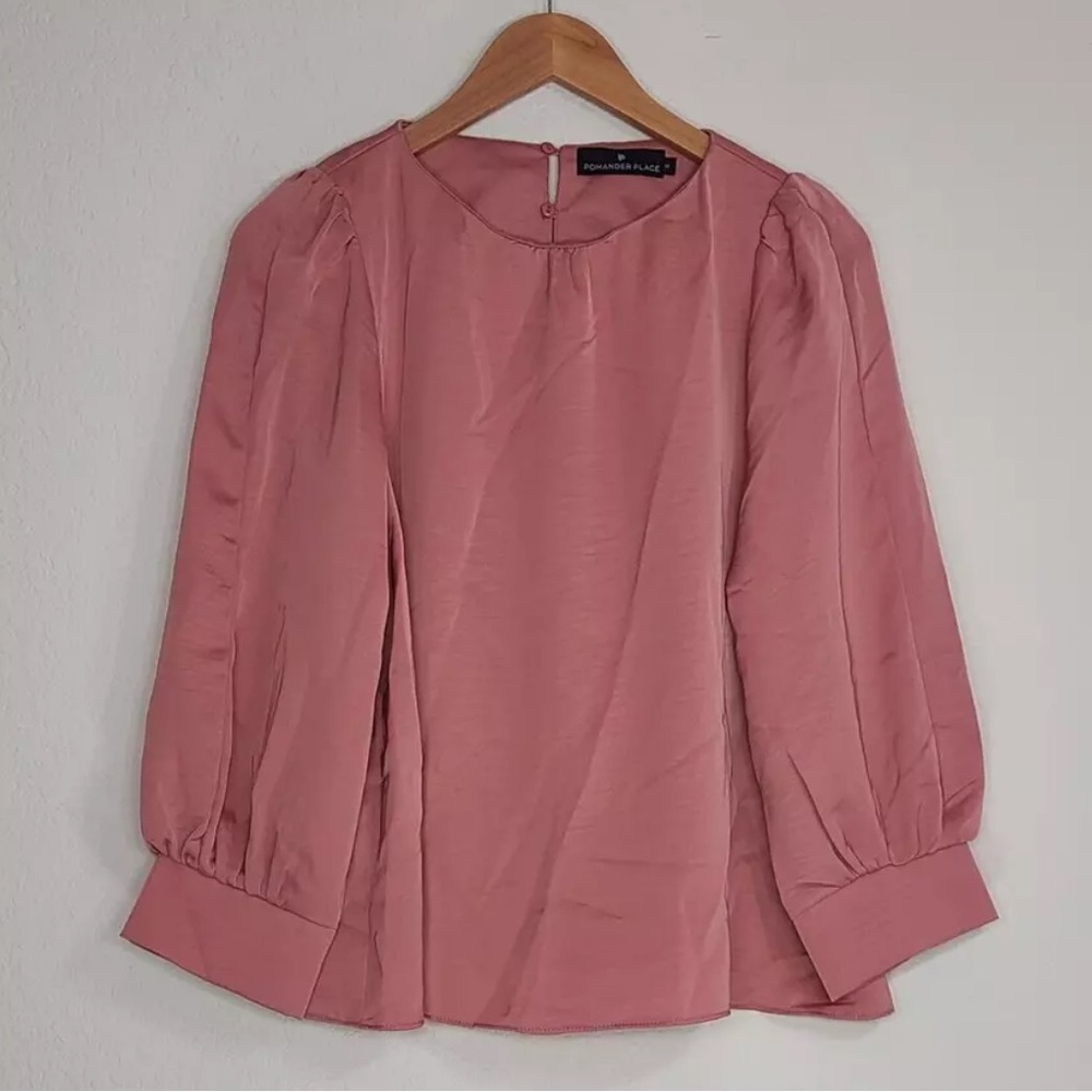 Pomander Place by Tuckernuck Mauve Farah Blouse Size M Womens
